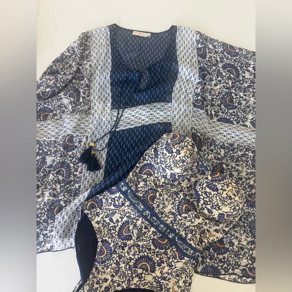 Tory Burch One Piece Swimsuit Size Medium And Cover Up